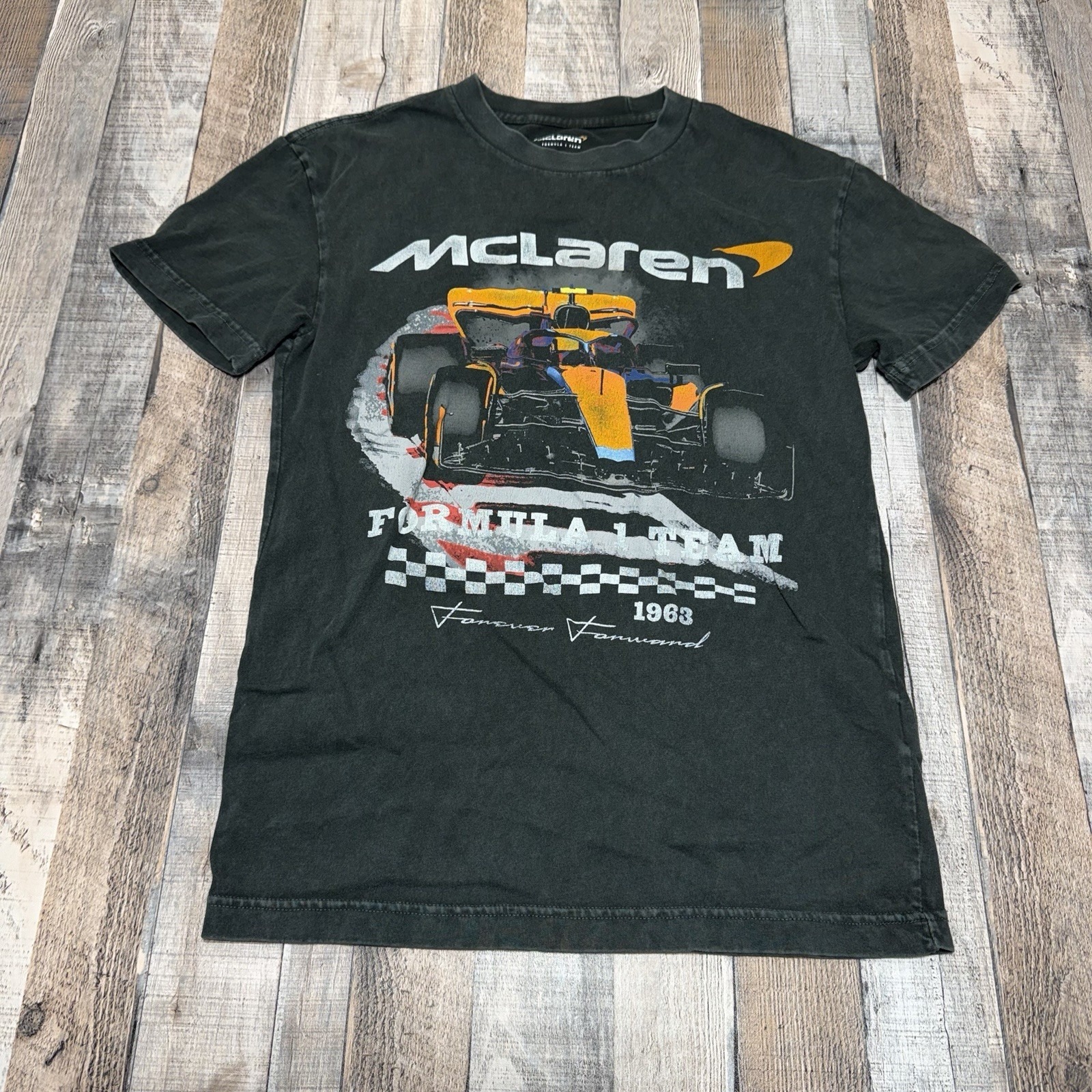 Mclaren T Shirt Mens Xs Black Racing Team Graphic Formula 1